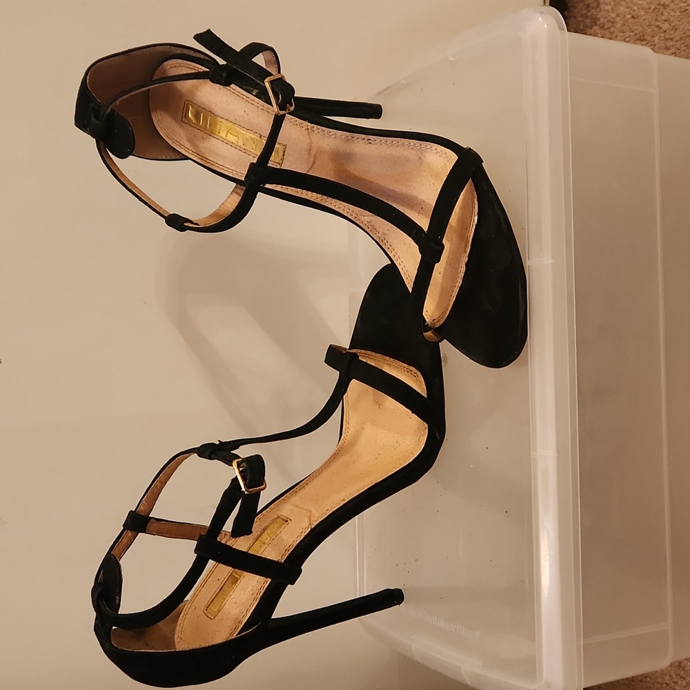 Elegant Black Strappy Heels